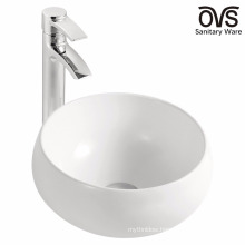 Hot Sale Ceramic Counter Top Circle Sink For Bathroom